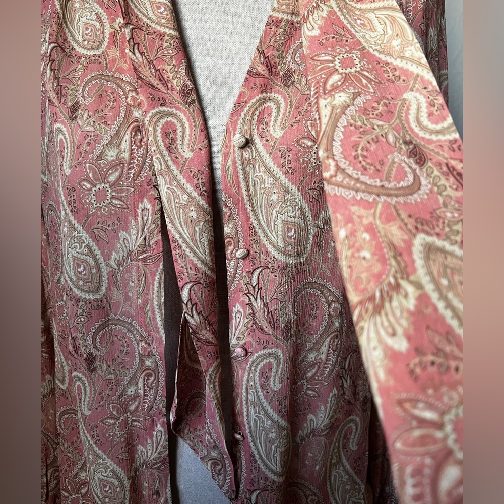 NWT PAIGE Cleobelle Paisley Silk Blouse Size XS - Picture 4 of 16
